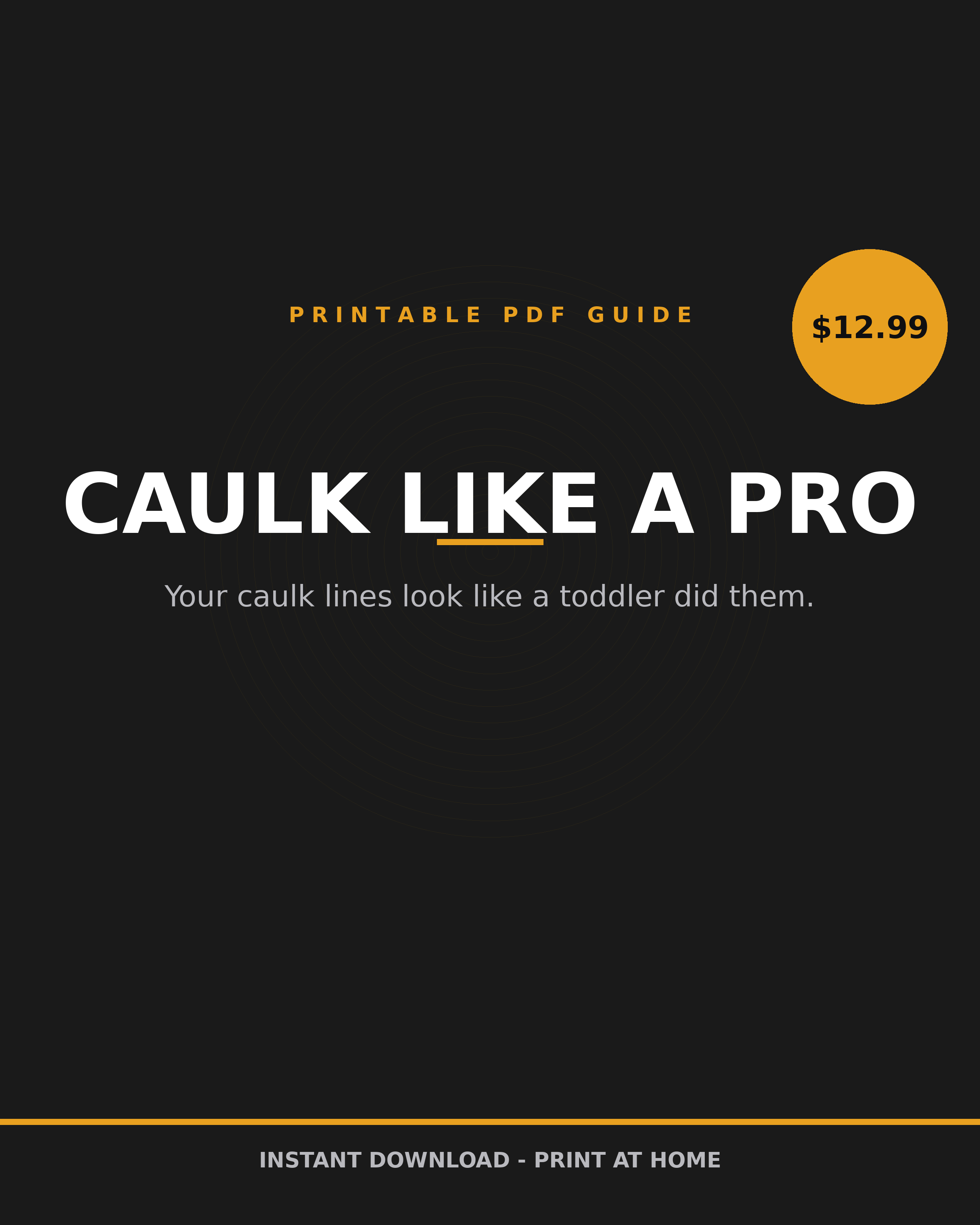 Caulk Like a Pro printable PDF: how to caulk a bathtub like a professional