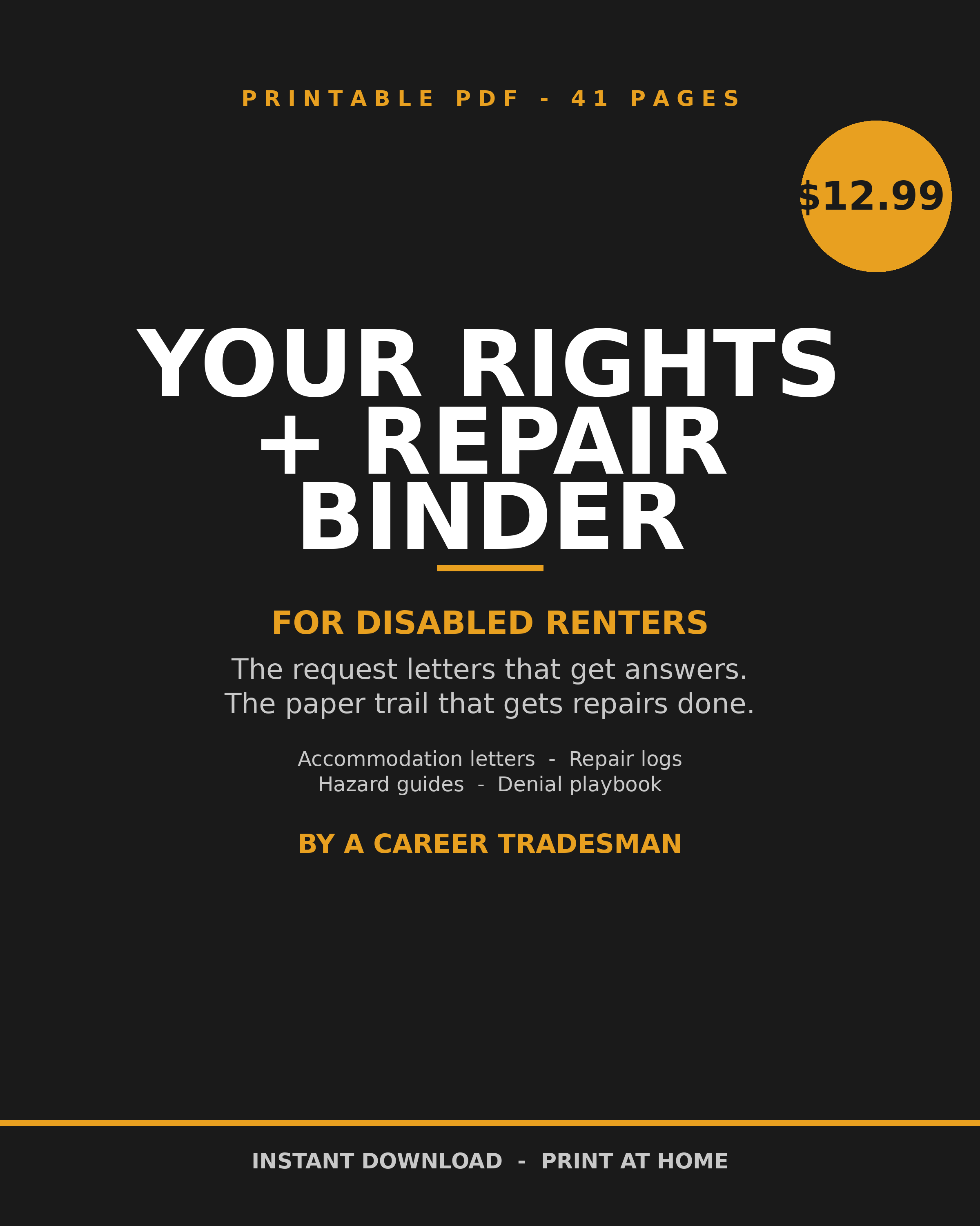 Disabled Renter's Rights + Repair Binder