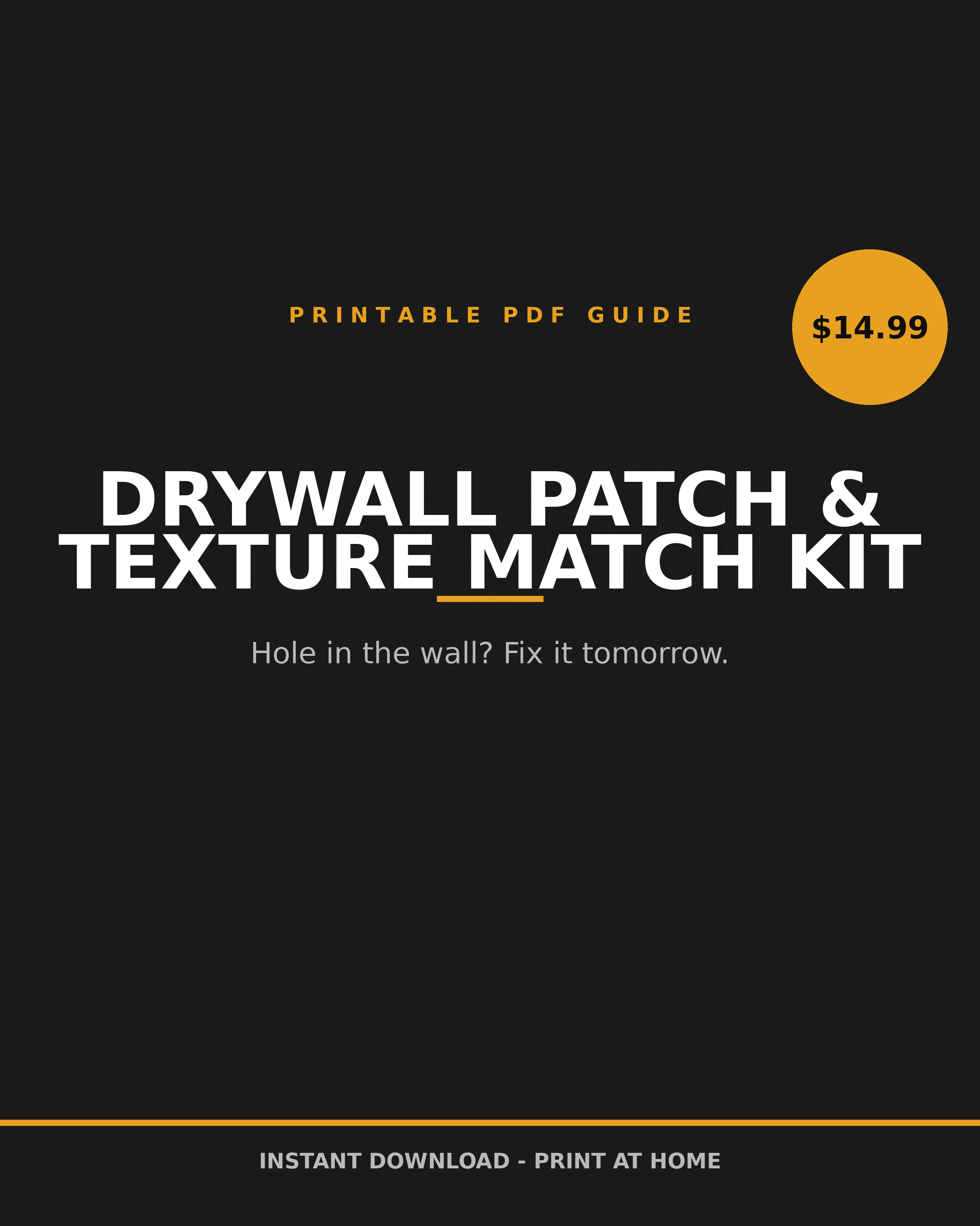 Drywall Patch and Texture Match Kit printable PDF: repair holes and match wall texture