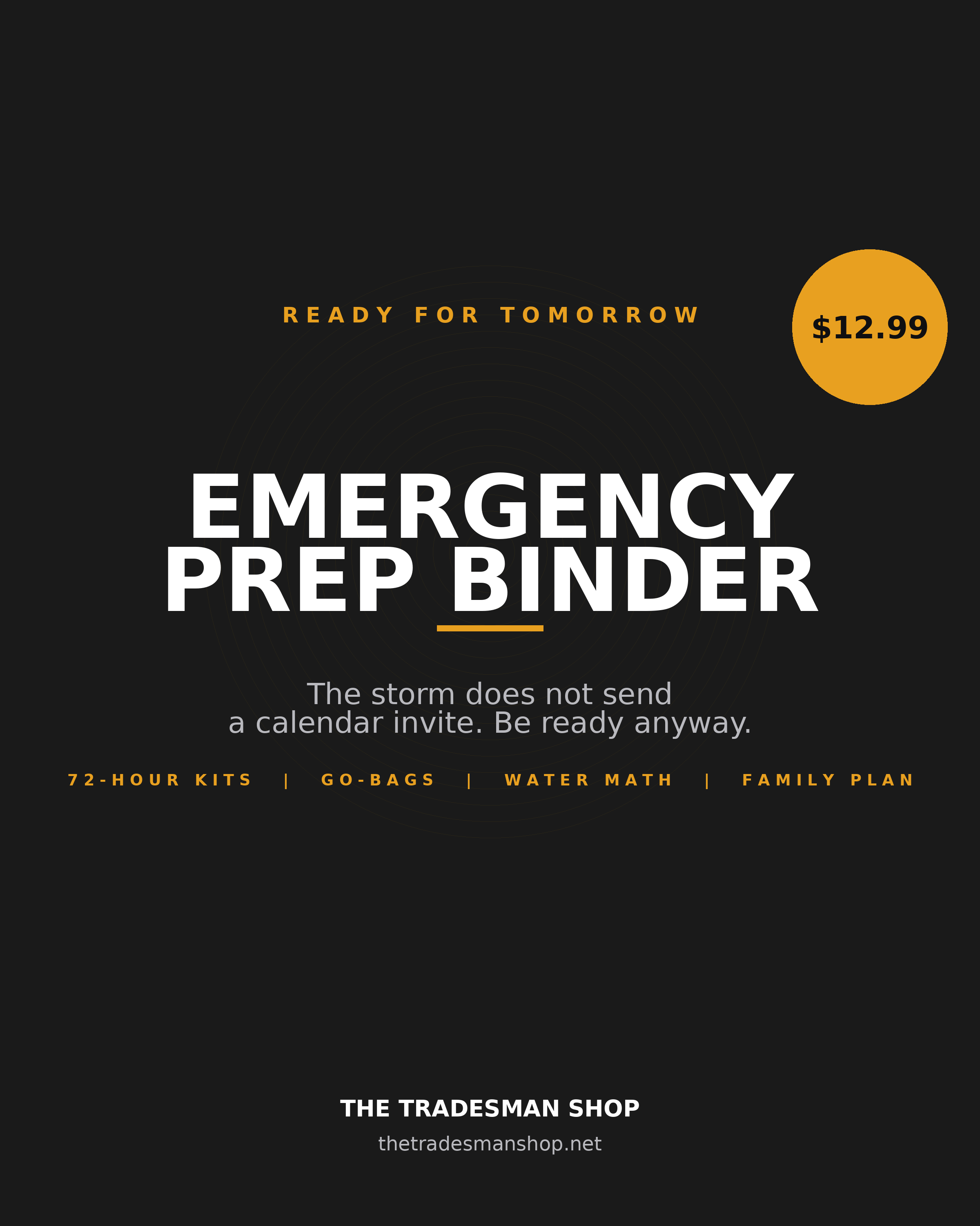 Family Emergency Preparedness Binder printable PDF: emergency plan organizer