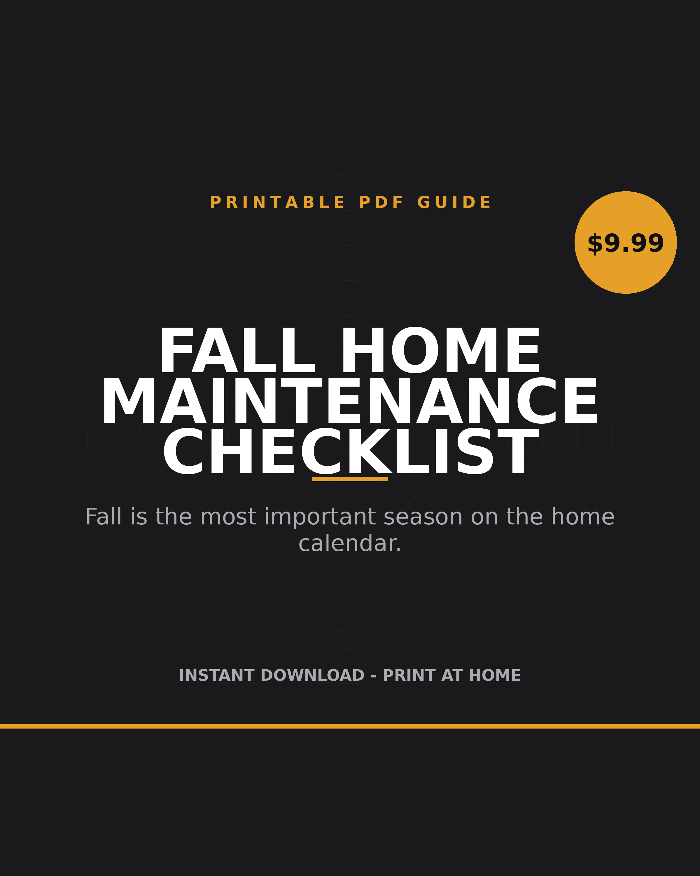 Fall Home Maintenance Checklist printable PDF: October winter-prep list