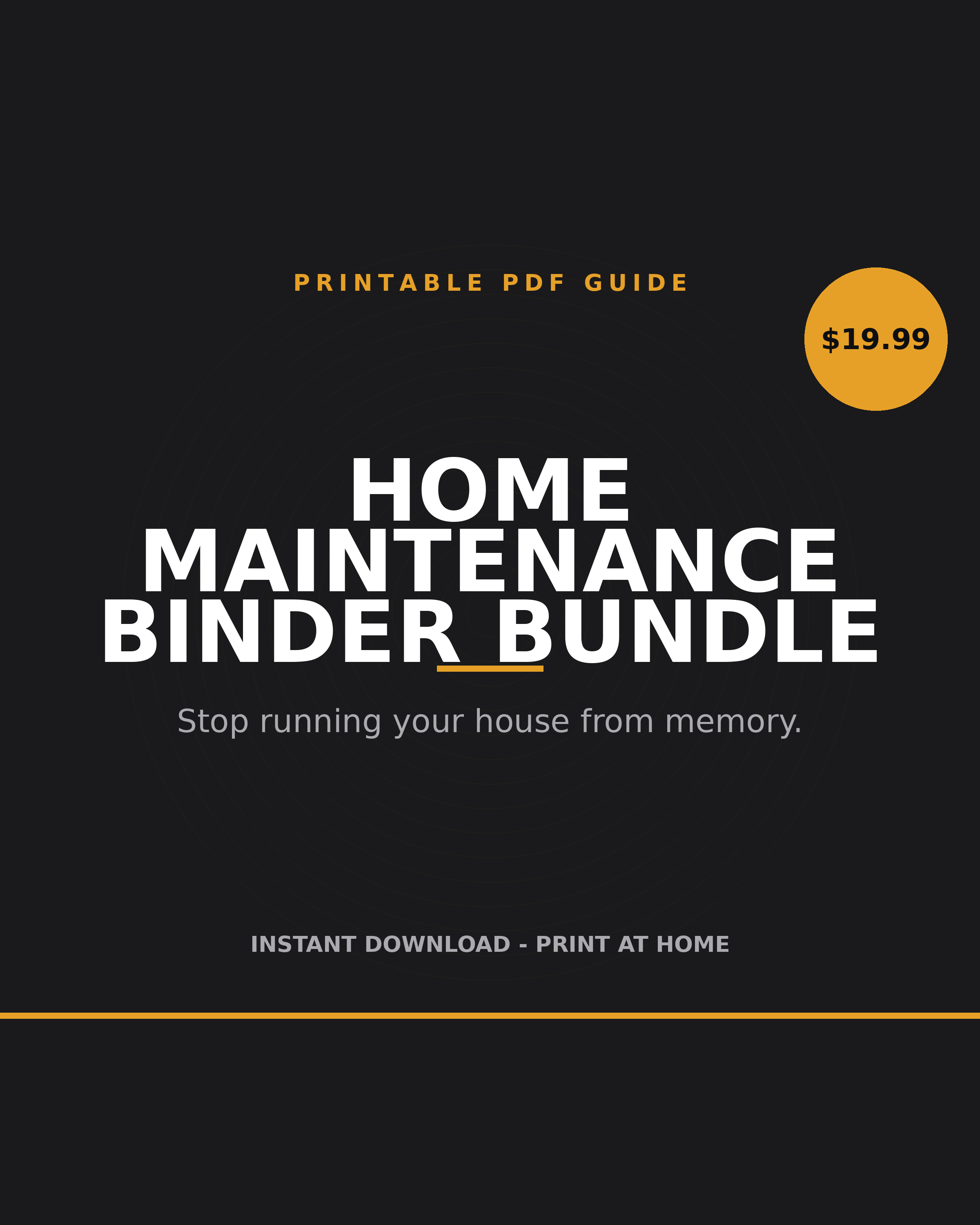 Home Maintenance Binder Bundle printable PDF: home upkeep organizer