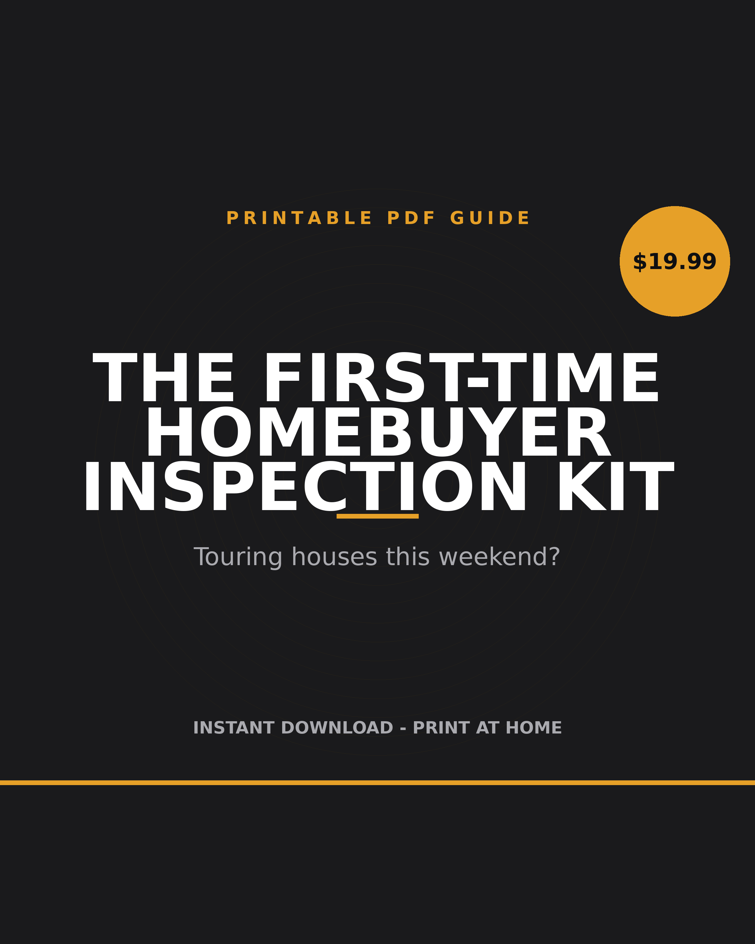 First-Time Homebuyer Inspection Kit printable PDF: home inspection walkthrough checklist