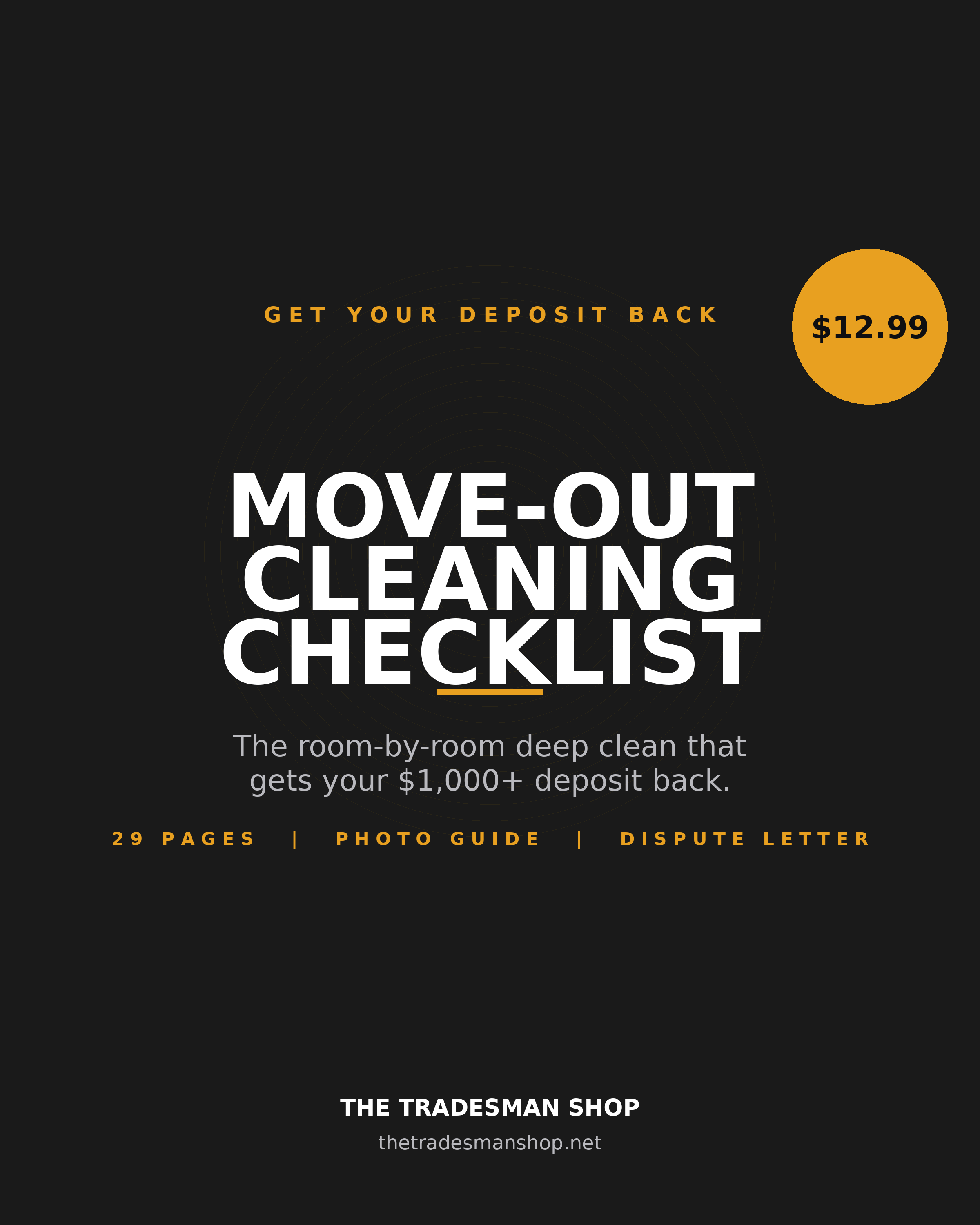 Move-Out Cleaning Checklist printable PDF: room-by-room rental cleaning list