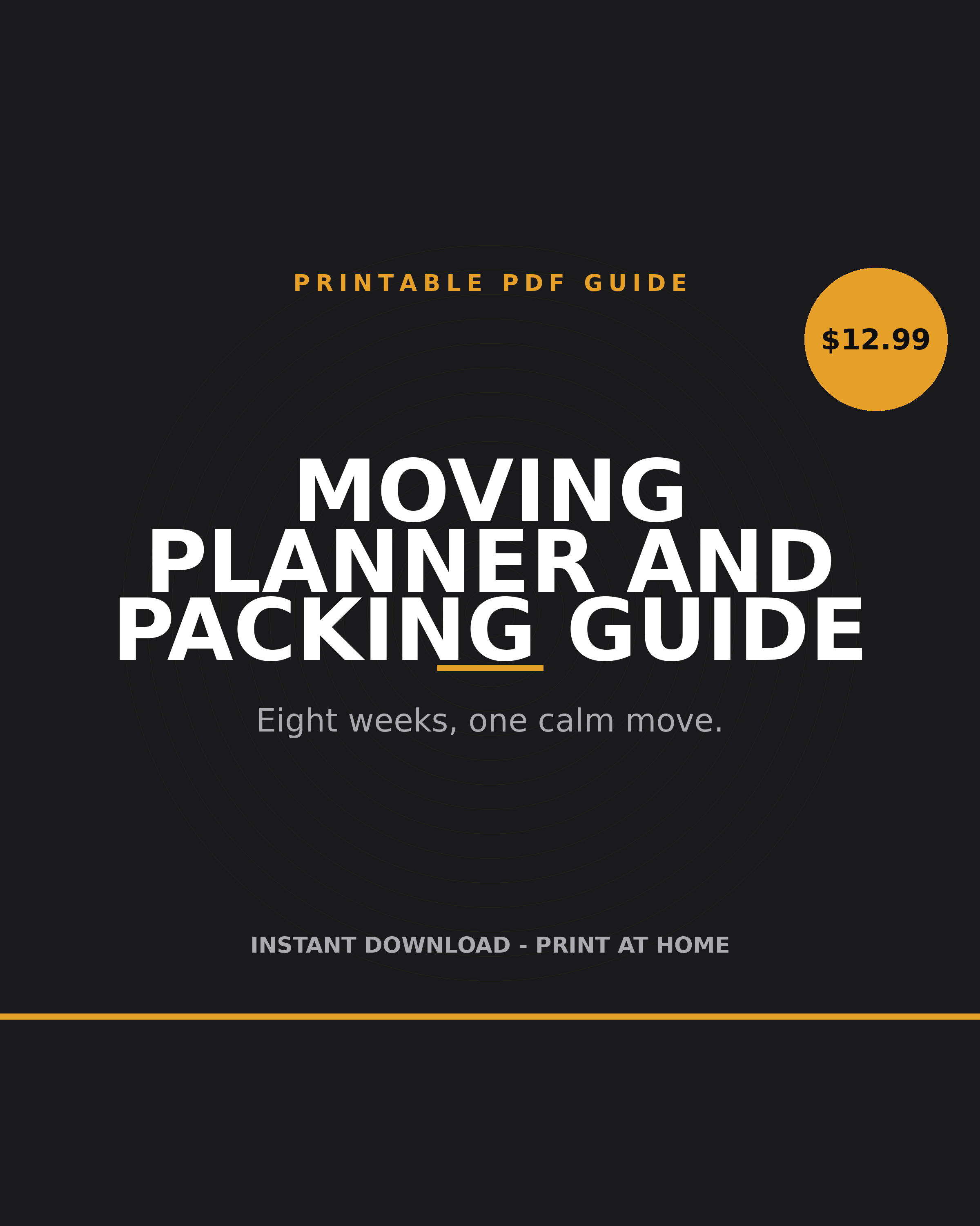 Moving Planner and Packing Guide printable PDF: 8-week moving plan