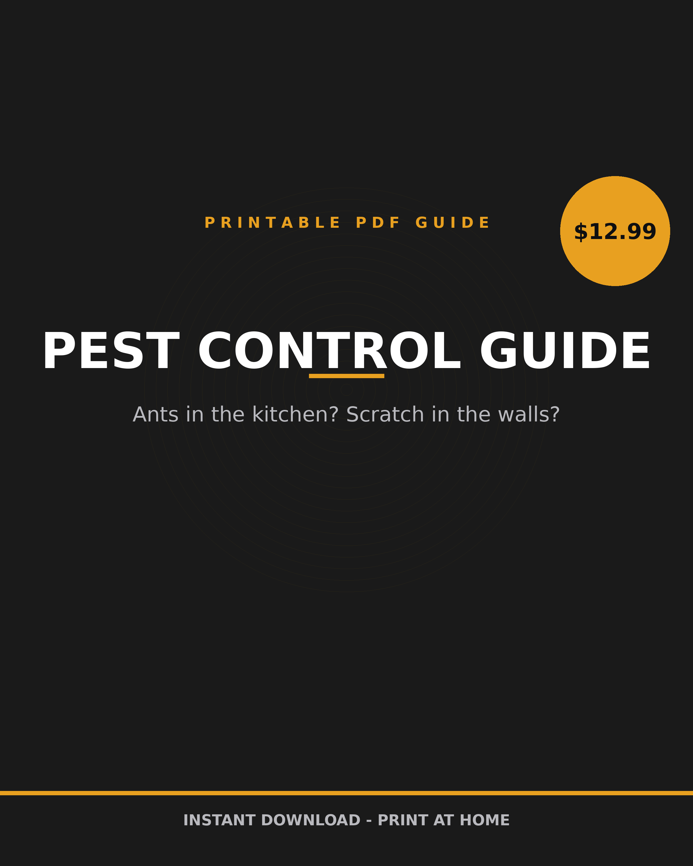 Home Pest Control Guide printable PDF: get rid of ants, roaches, mice and spiders