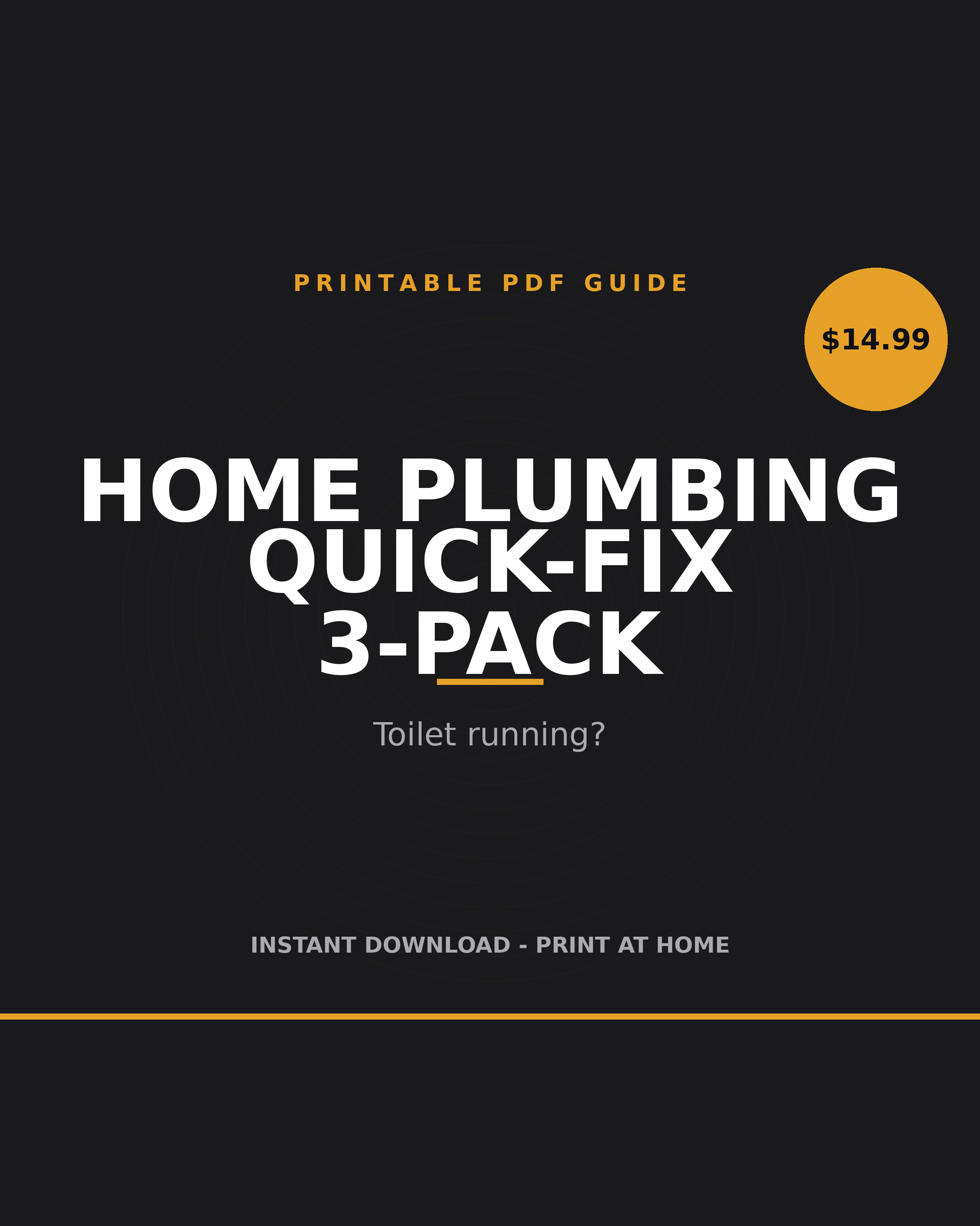 Home Plumbing Quick-Fix 3-Pack printable PDF: DIY toilet and faucet repair guide