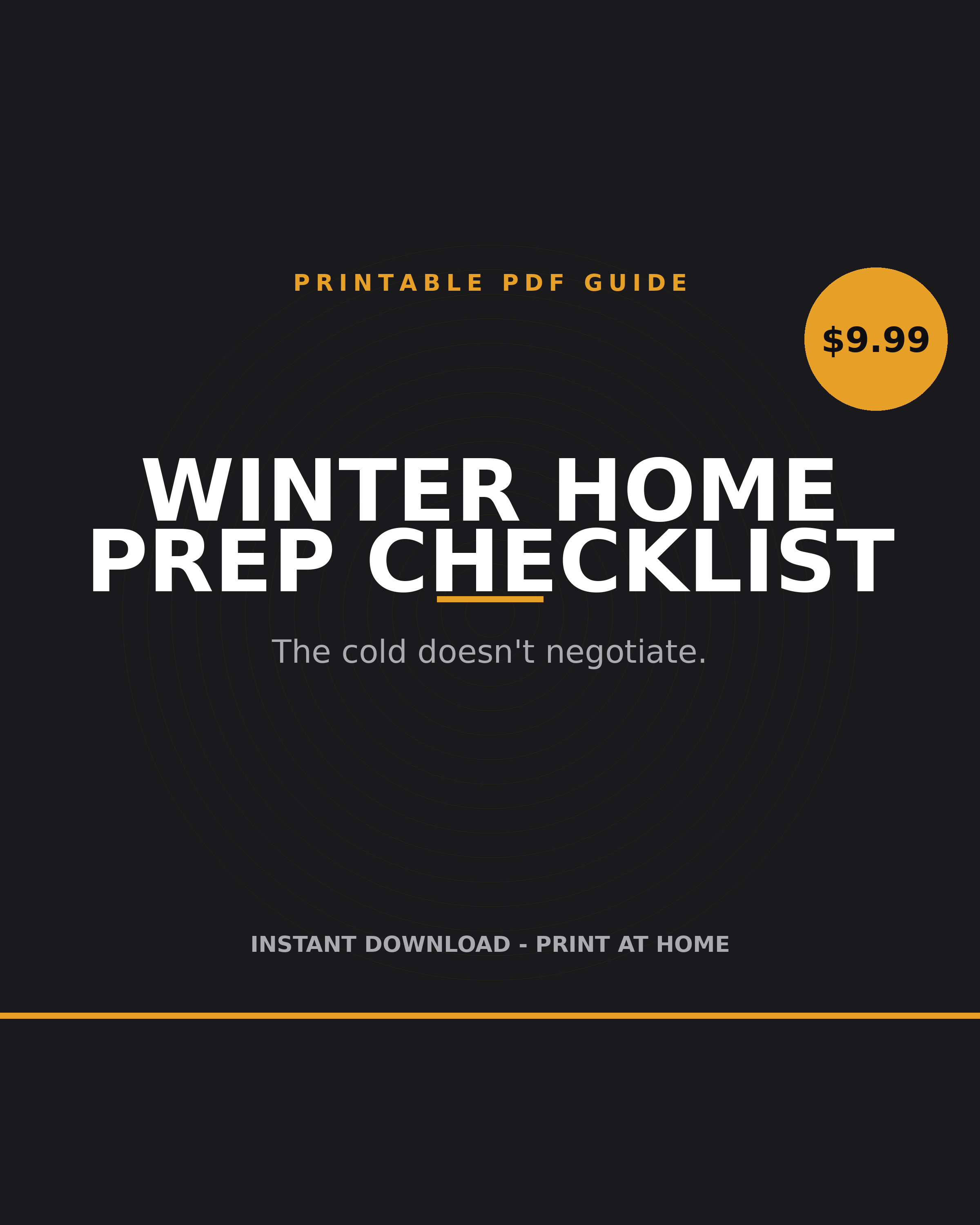 Winter Home Maintenance Checklist printable PDF: cold-weather home care